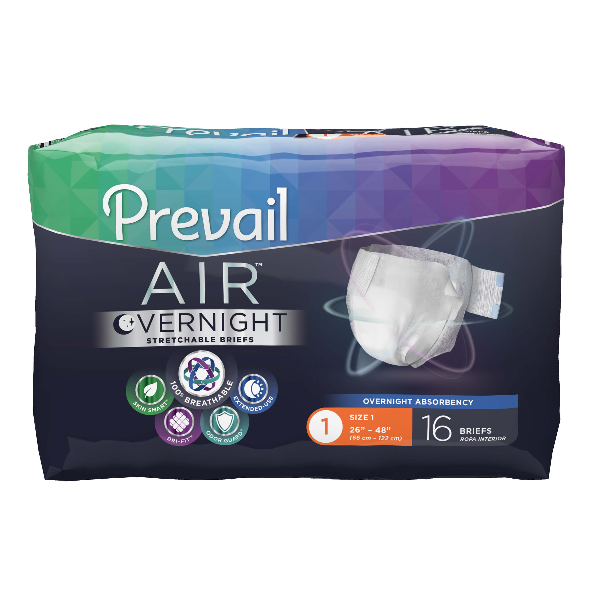 Prevail Air Overnight Stretchable Briefs