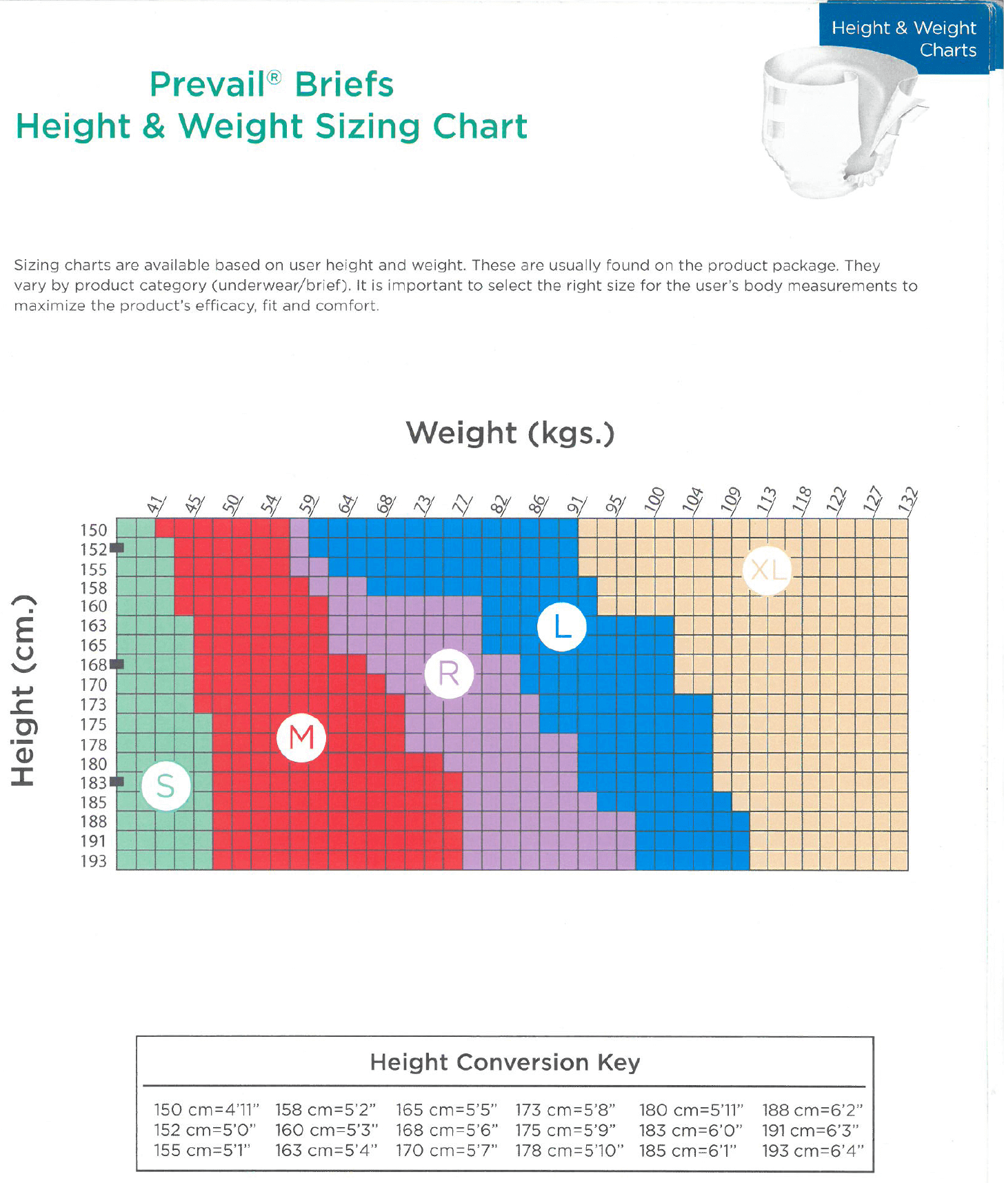 Breezies Size Chart